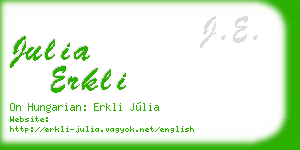 julia erkli business card