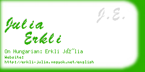 julia erkli business card